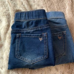 2 Pairs of sz 10 SLIM Justice jean leggings